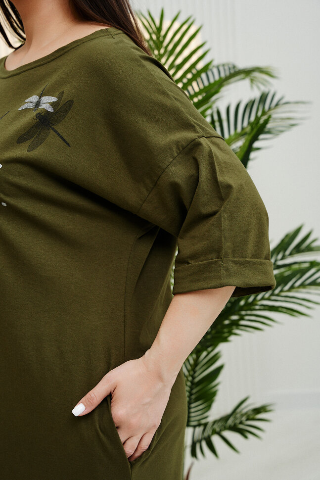 Платье женское 9186 хаки