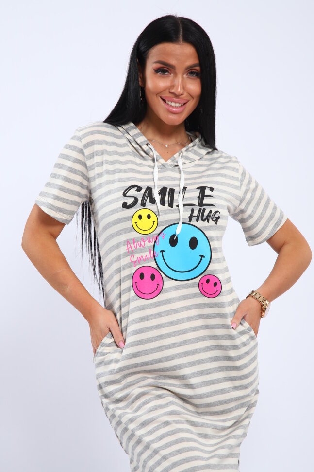 Платье женское ЕПЛ-1054 серый