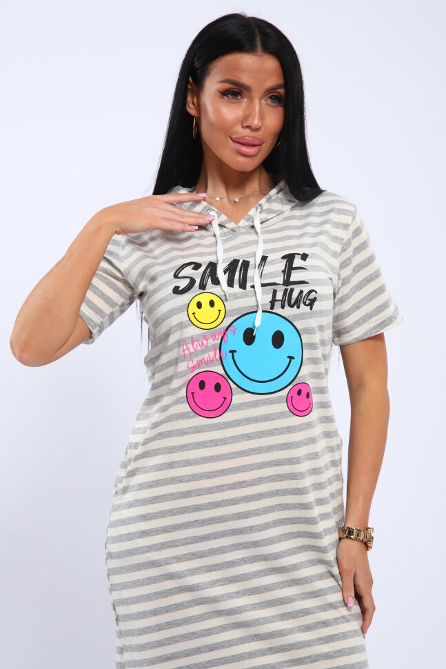 Платье женское ЕПЛ-1054 серый