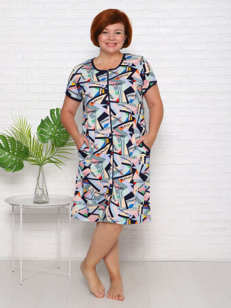 Мозаика оранжевый халат