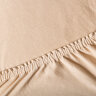 Простыня на резинке Персиковый, трикотаж