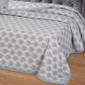 Покрывало Сара сине-серая, жаккард