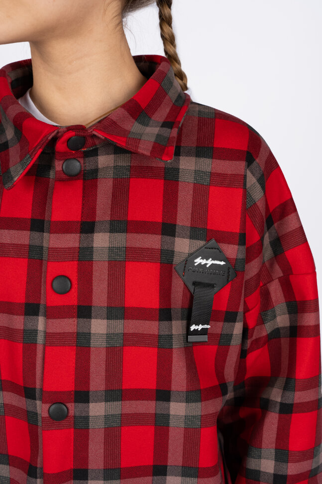 Детская рубашка для мальчика 62278 красная клетка