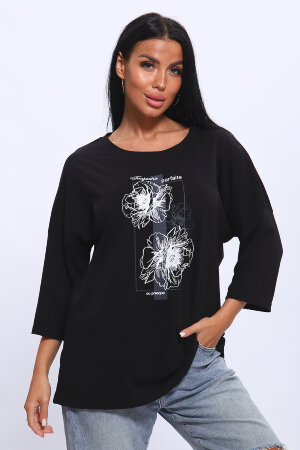 Женская туника 80038 черный