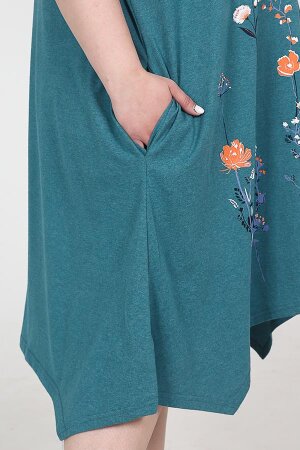 Туника Пик зелено-голубой ТГ-55-5