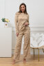 Женский костюм с брюками 18079 бежевый