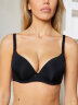 Женский бюстгальтер гладкий HoneyFormat 8034 на косточках черный