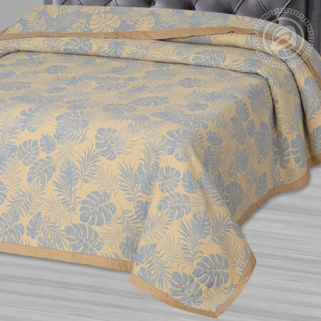 Покрывало Тропики синие, жаккард