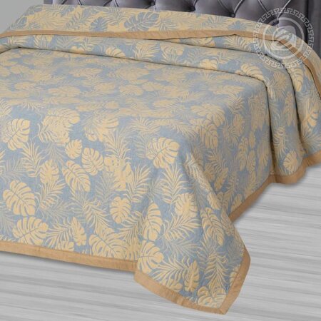 Покрывало Тропики синие, жаккард