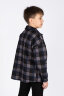 Детская рубашка для мальчика 62278 серо-синяя клетка
