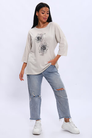 Женская туника 80038 нежно-оливковый