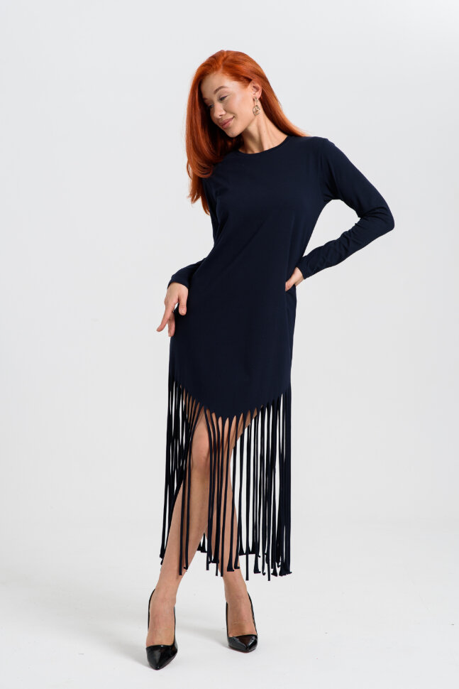 Платье женское 7471 темно-синий