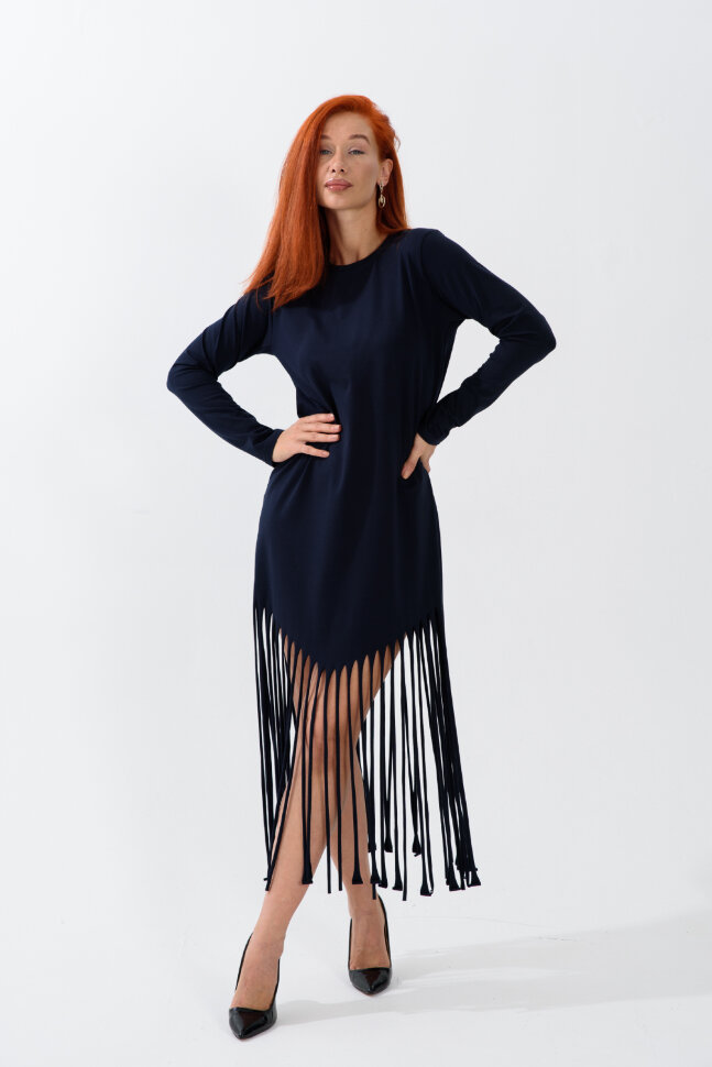 Платье женское 7471 темно-синий