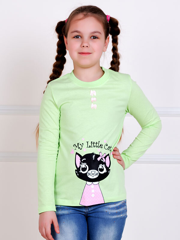 Футболка детская Кэт (зеленый)