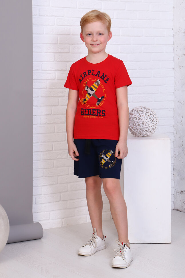 Костюм с шортами для мальчика 4997 красный