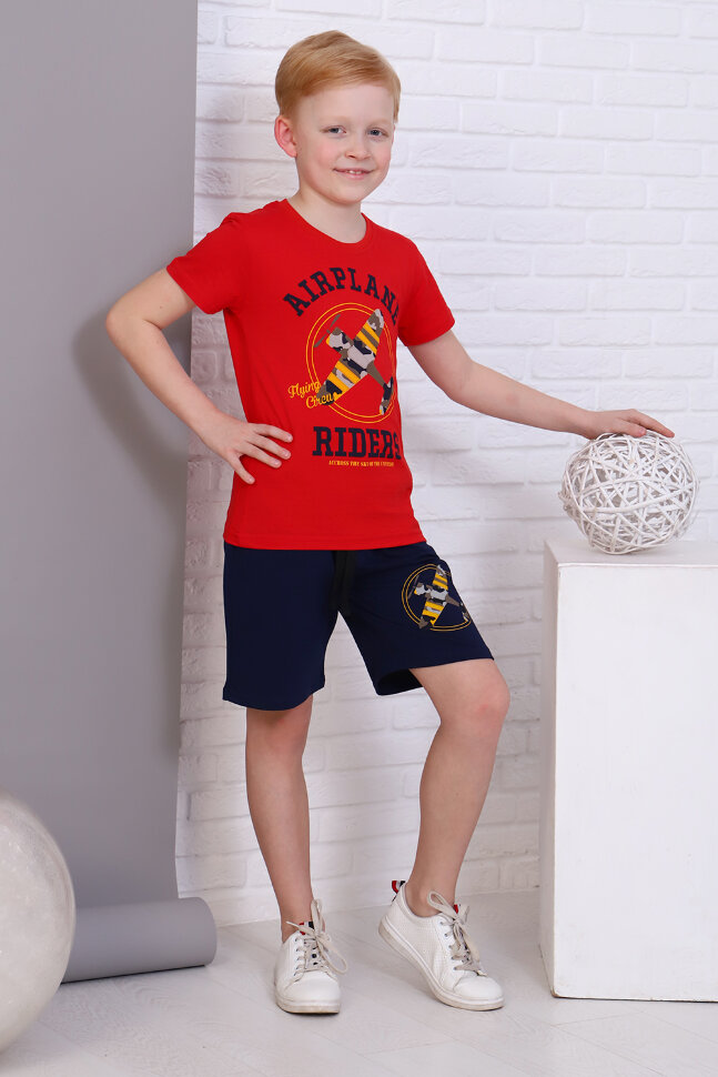 Костюм с шортами для мальчика 4997 красный