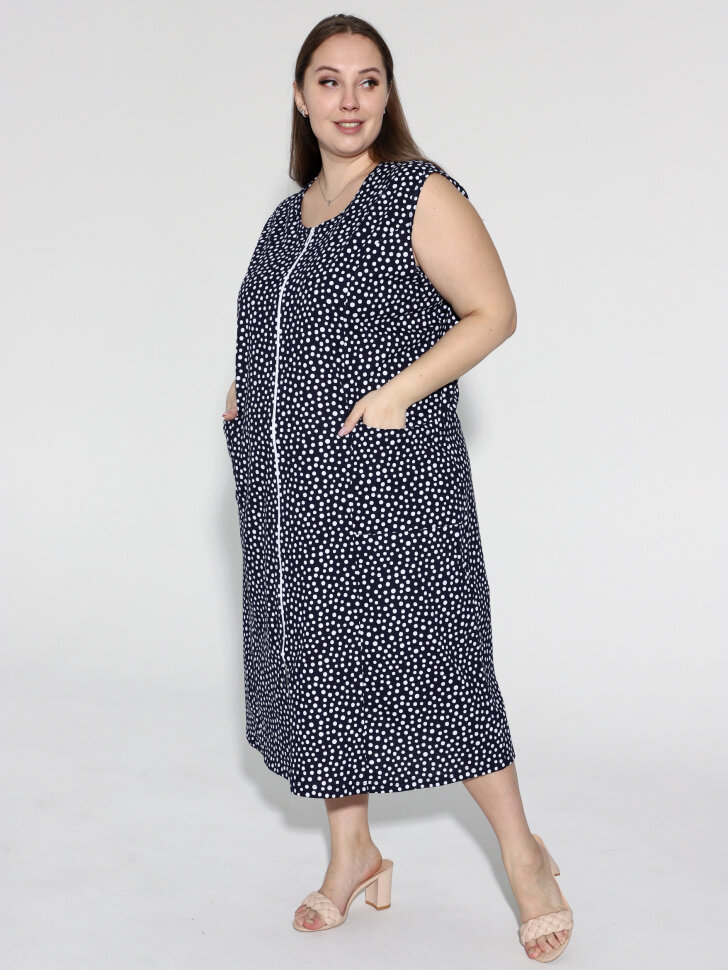 Халат Мята ХГ-037-11 чернильный горох