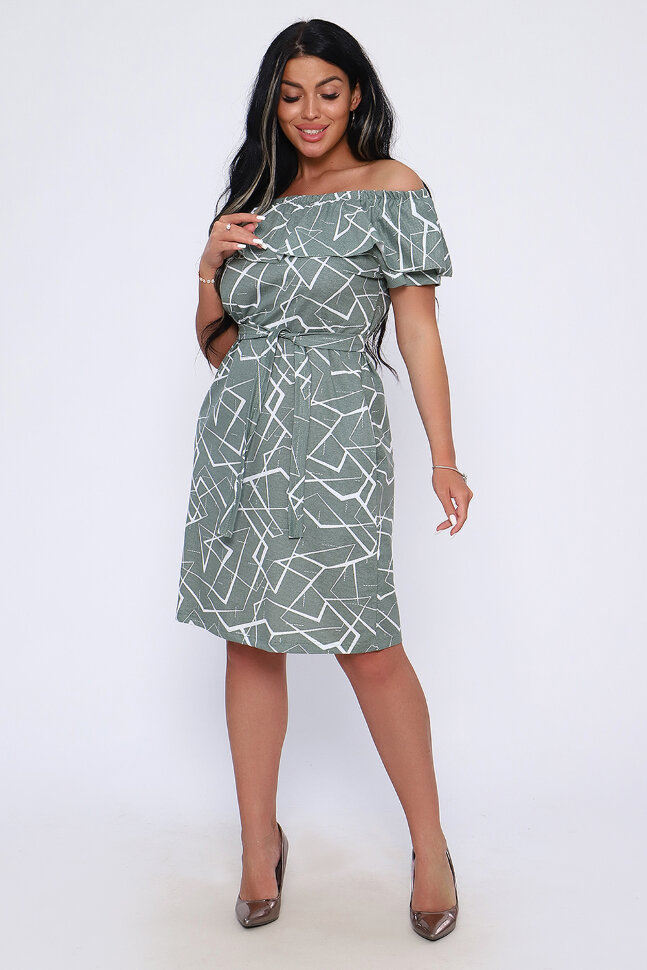 Платье женское 71075 светлый хаки