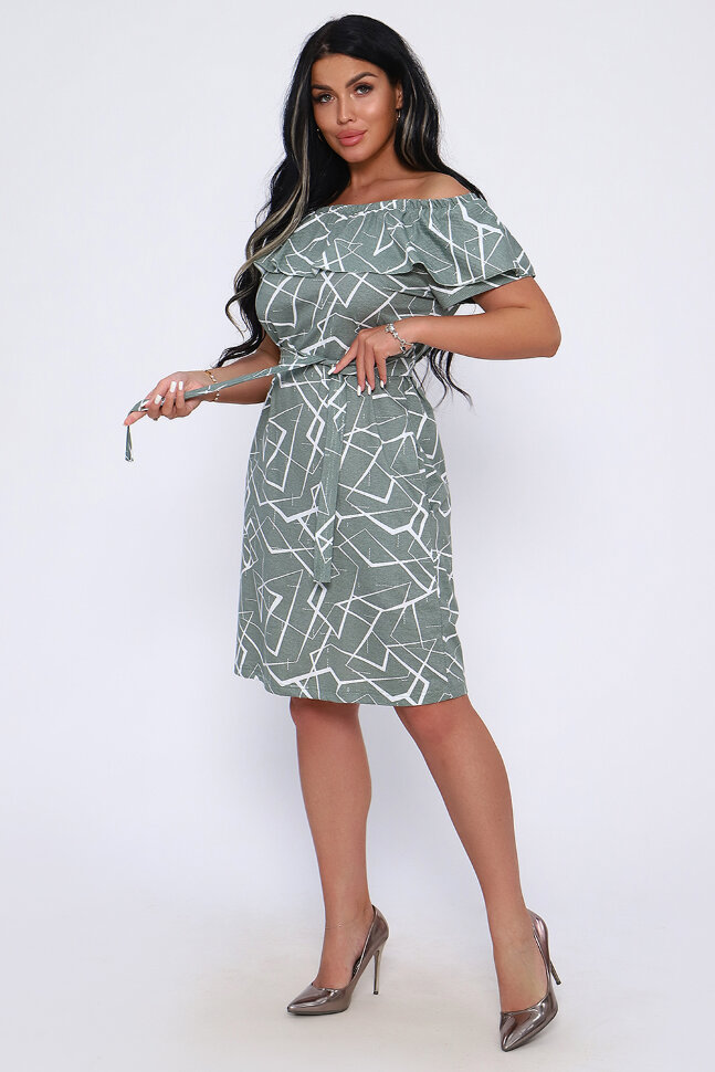 Платье женское 71075 светлый хаки