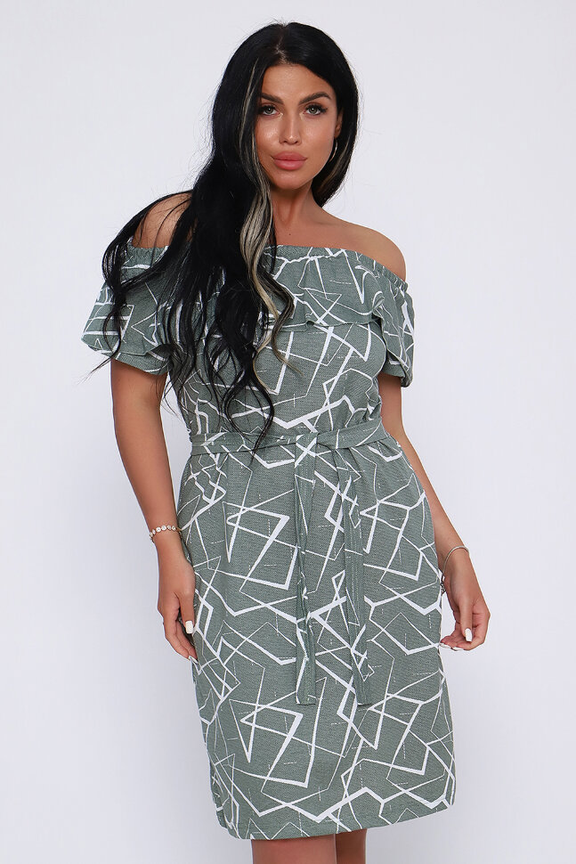 Платье женское 71075 светлый хаки