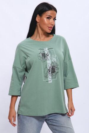 Женская туника 80038 фисташка