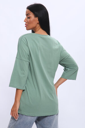 Женская туника 80038 фисташка