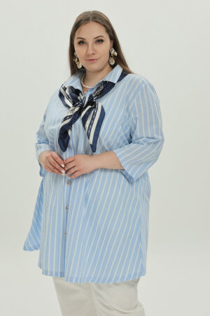 Рубашка Адлер голубая полоска