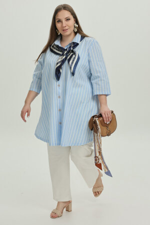 Рубашка Адлер голубая полоска