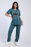 Женский костюм с брюками 65061 зеленый