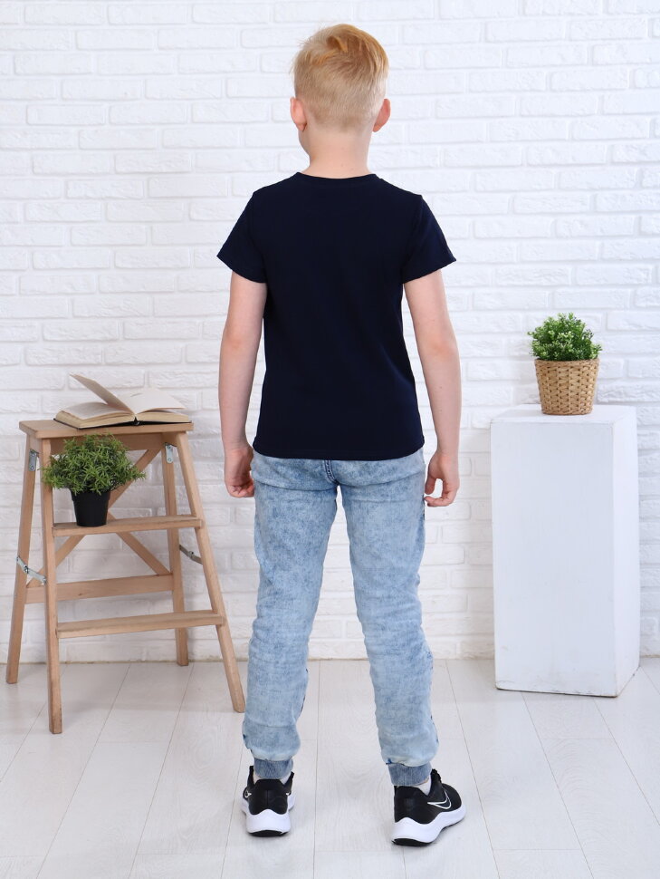 Футболка для мальчика Стихия темно-синий