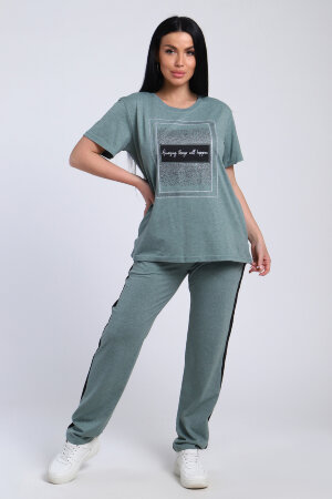 Женский костюм с брюками 65061 ментол