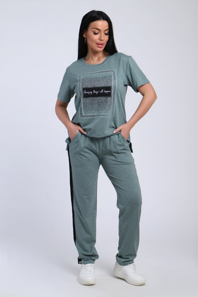 Женский костюм с брюками 65061 ментол