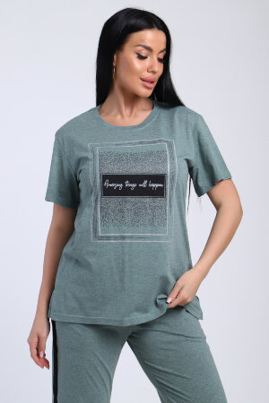 Женский костюм с брюками 65061 ментол