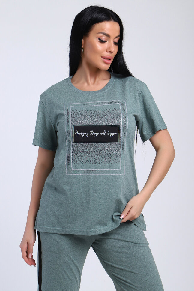 Женский костюм с брюками 65061 ментол