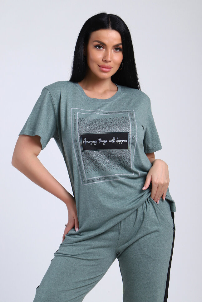 Женский костюм с брюками 65061 ментол