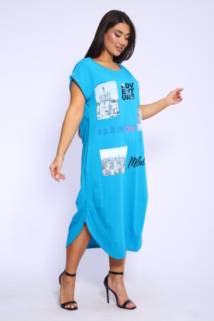 Платье женское 46650 бирюзовый