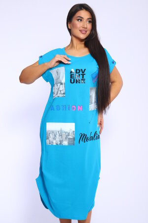 Платье женское 46650 бирюзовый