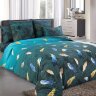 Дуновение зеленый постельное белье перкаль