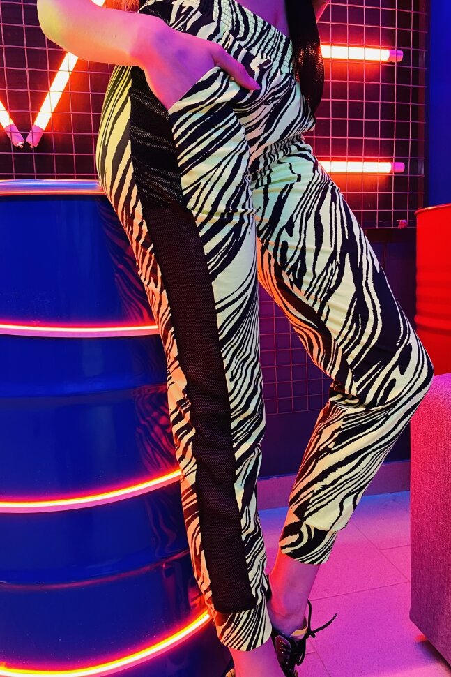 Женский костюм с брюками 8055 салатовый