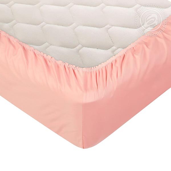 Простыня на резинке Розовая, сатин