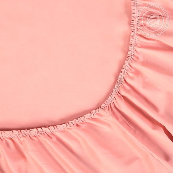 Простыня на резинке Розовая, сатин