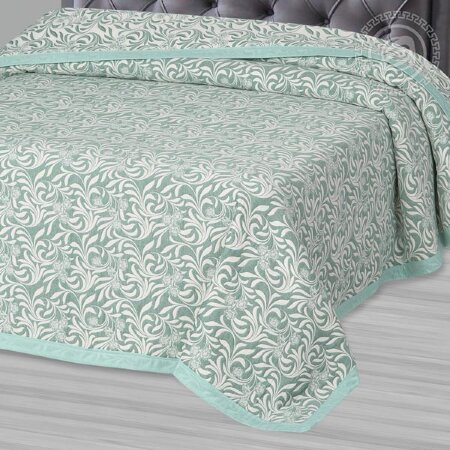 Покрывало Узор зеленый, жаккард