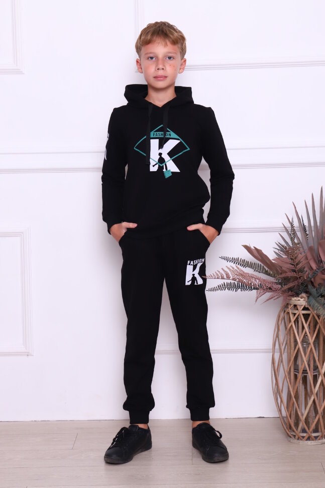 Костюм с брюками для мальчика 61031 черный