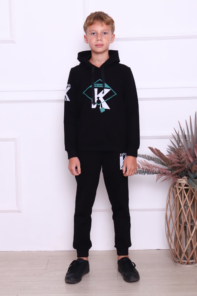 Костюм с брюками для мальчика 61031 черный