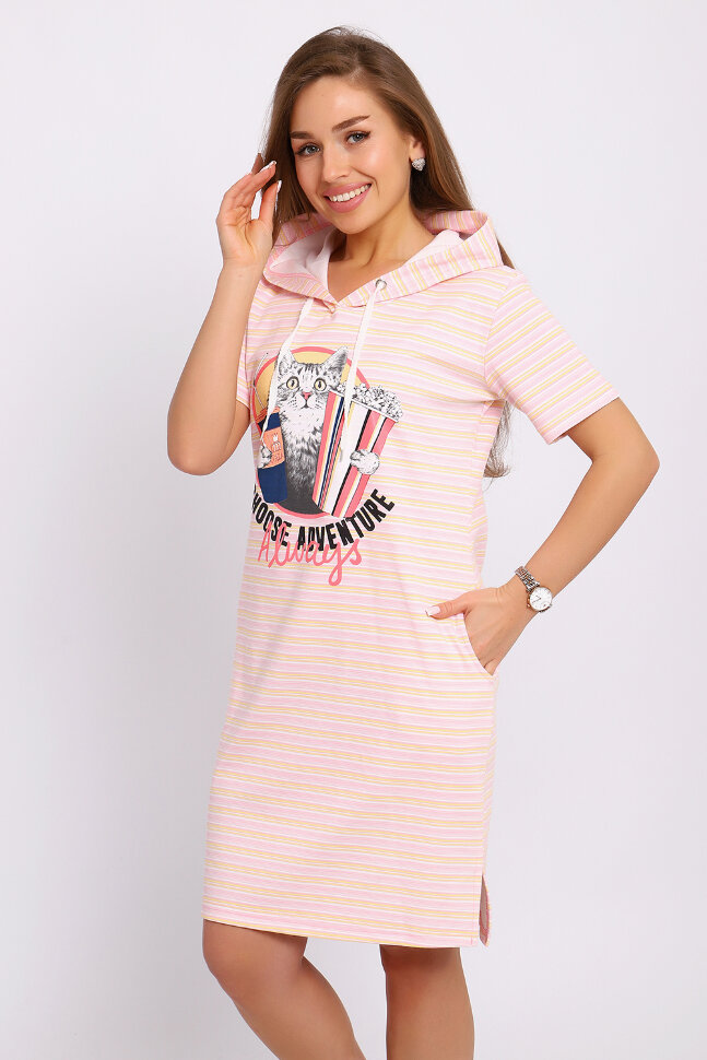 Платье женское ЕПЛ-1055 розовый