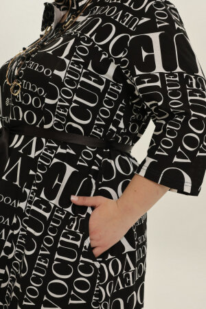 Платье- рубашка Мария черное ПГ-079-3