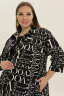 Платье- рубашка Мария черное ПГ-079-3