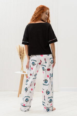 Женский костюм с брюками 8436 белый