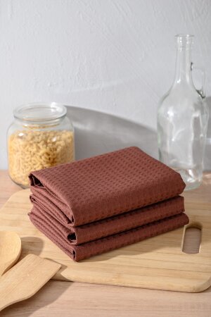 Полотенце кухонное вафельное в подарочной упаковке шоколад