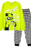 Пижама с брюками для мальчика 92213 салатовый/черная клетка